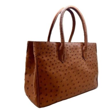 Architectural Tote in Cognac